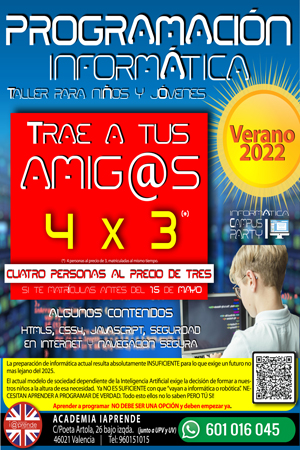 informática programación verano 2022